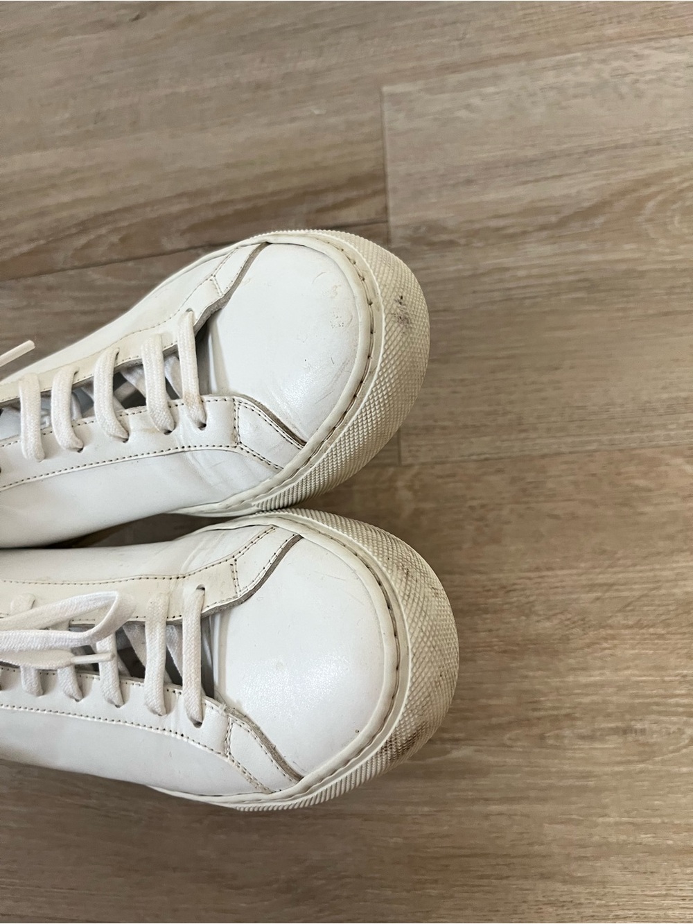 Common Projects Original Achilles Low Sneaker White Leather Lace-Up Size 38 - Picture 4 of 10